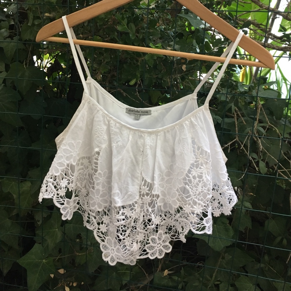 Charlotte Russe lace crop top